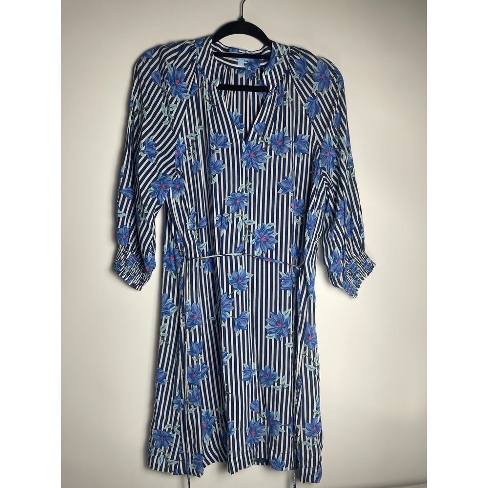 Women’s Boho Striped and Floral Tunic Dress With 3/4 Sleeves, Draper James, XS